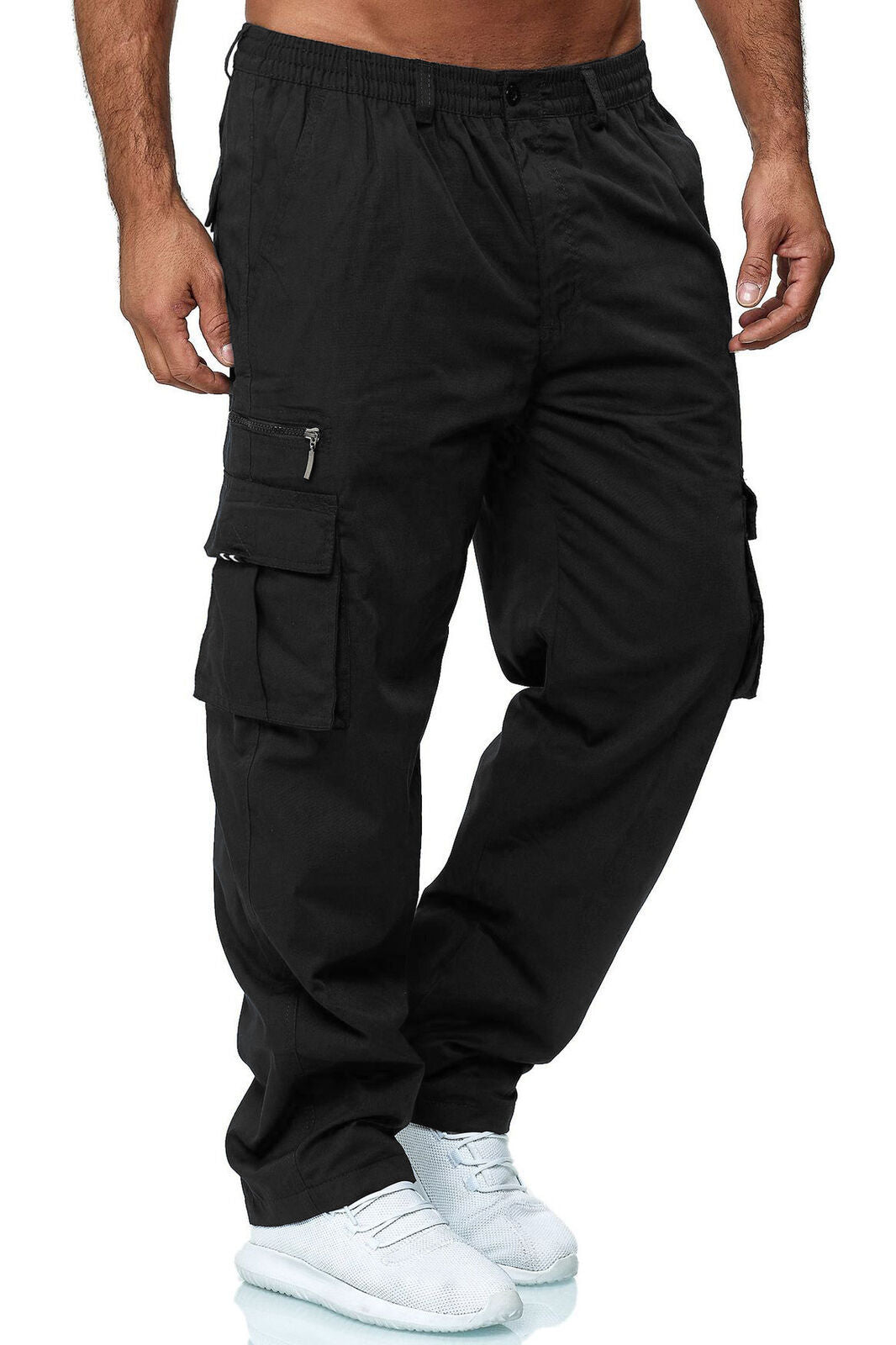 Casual Pockets Men's Outdoor Pants-Pants-Black-S-Free Shipping Leatheretro