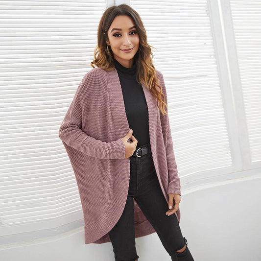 Casual Fall Knitting Cardigan Coats for Women-Coats & Jackets-Purple-S-Free Shipping Leatheretro