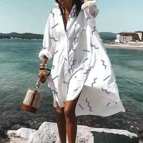 Summer Classy Beach Loose Shirt Dresses-Boho Dresses-9-S-Free Shipping Leatheretro