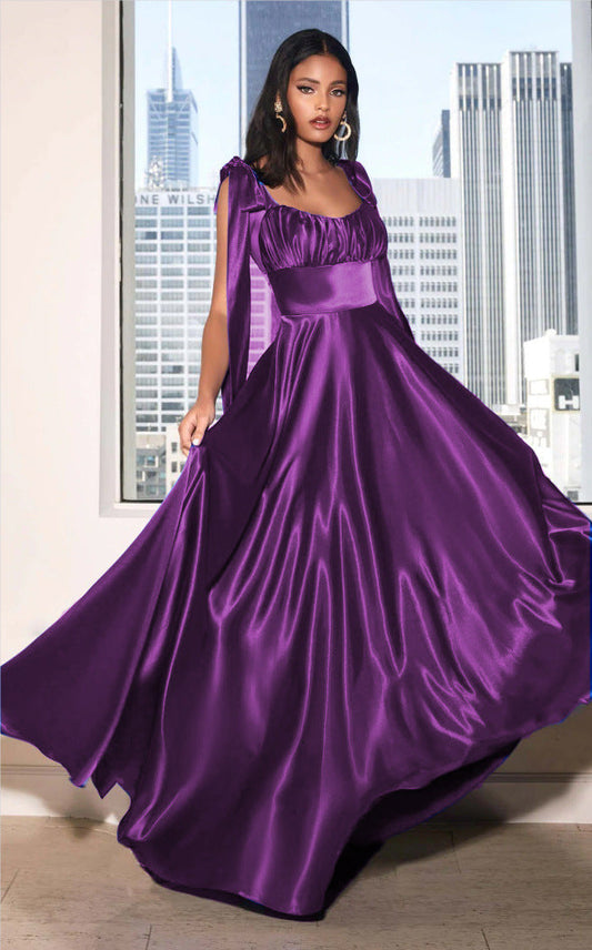 Elegant Women Evening Party Dresses/bridesmaid Dresses-Dresses-Purple-S-Free Shipping Leatheretro