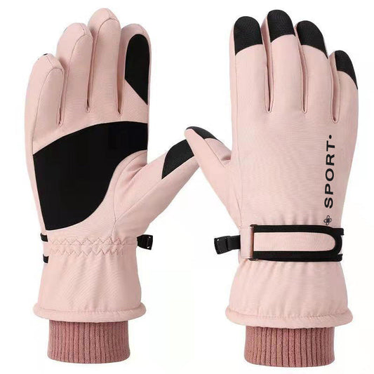 Winter Warter Proof Warm Skiing Gloves for Men and Women-Gloves & Mittens-Women-Pink-One Size-Free Shipping Leatheretro