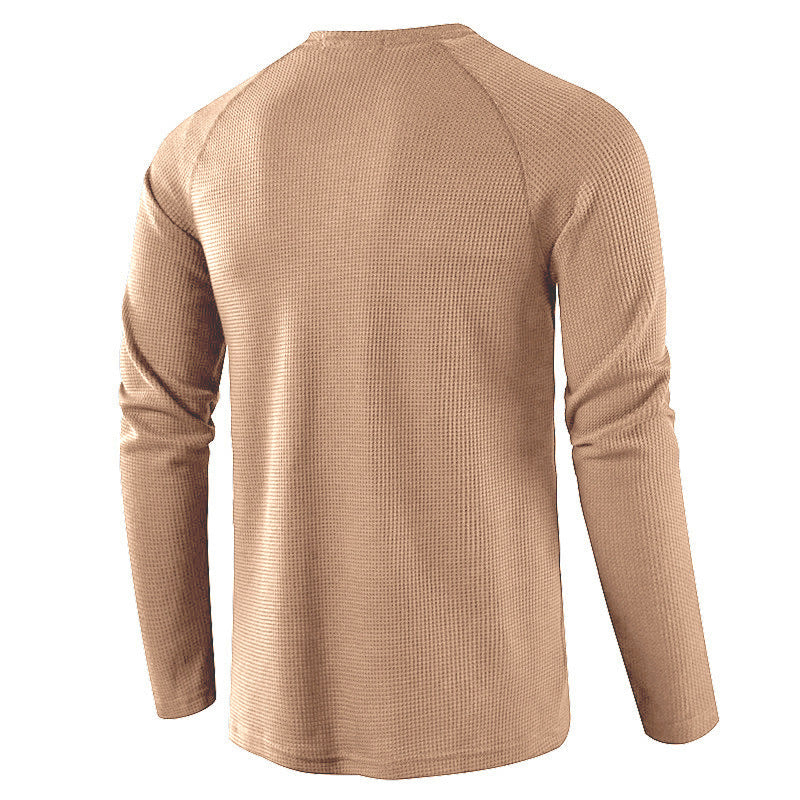 Fall Long Sleeves T Shirts for Men-Shirts & Tops-White-S-Free Shipping Leatheretro