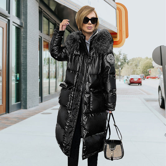 Fashion Winter Warm Long Overcoat for Women-Outerwear-Black-S-Free Shipping Leatheretro