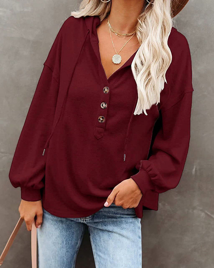 Casual Long Sleeves Hoodies Shirts for Women-Shirts & Tops-White-S-Free Shipping Leatheretro