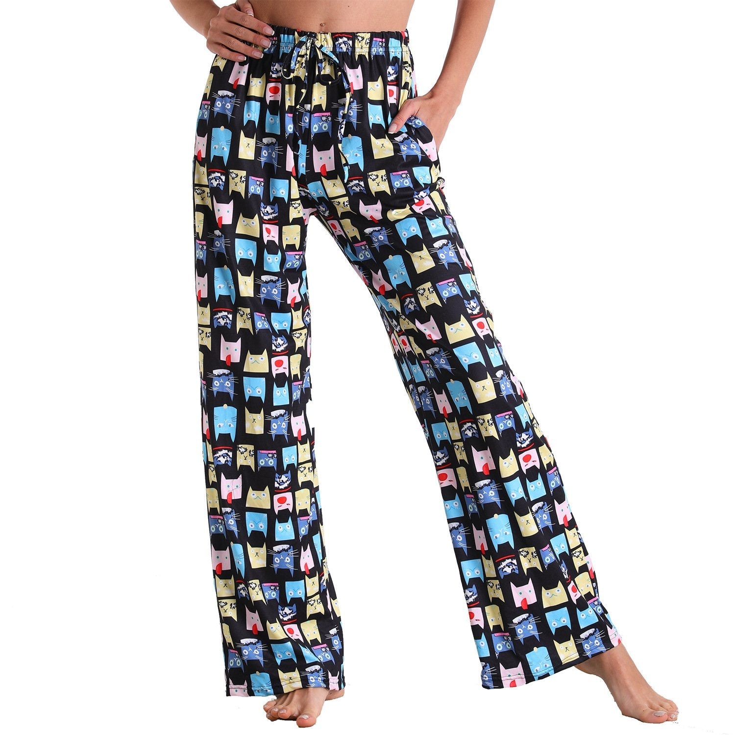 Leisure Women Comfortable Pants with Pocket-Pajamas-3016-S-Free Shipping Leatheretro
