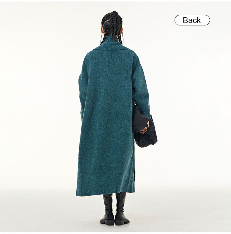 Fall Women Knitted Long Coats-Coats & Jackets-Black-One Size-Free Shipping Leatheretro