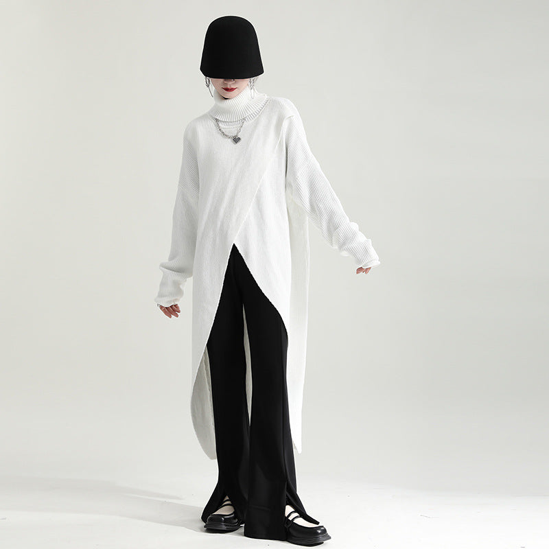 Elegant Women Long Knitting Cozy Dresses-Dresses-White-One Size-Free Shipping Leatheretro