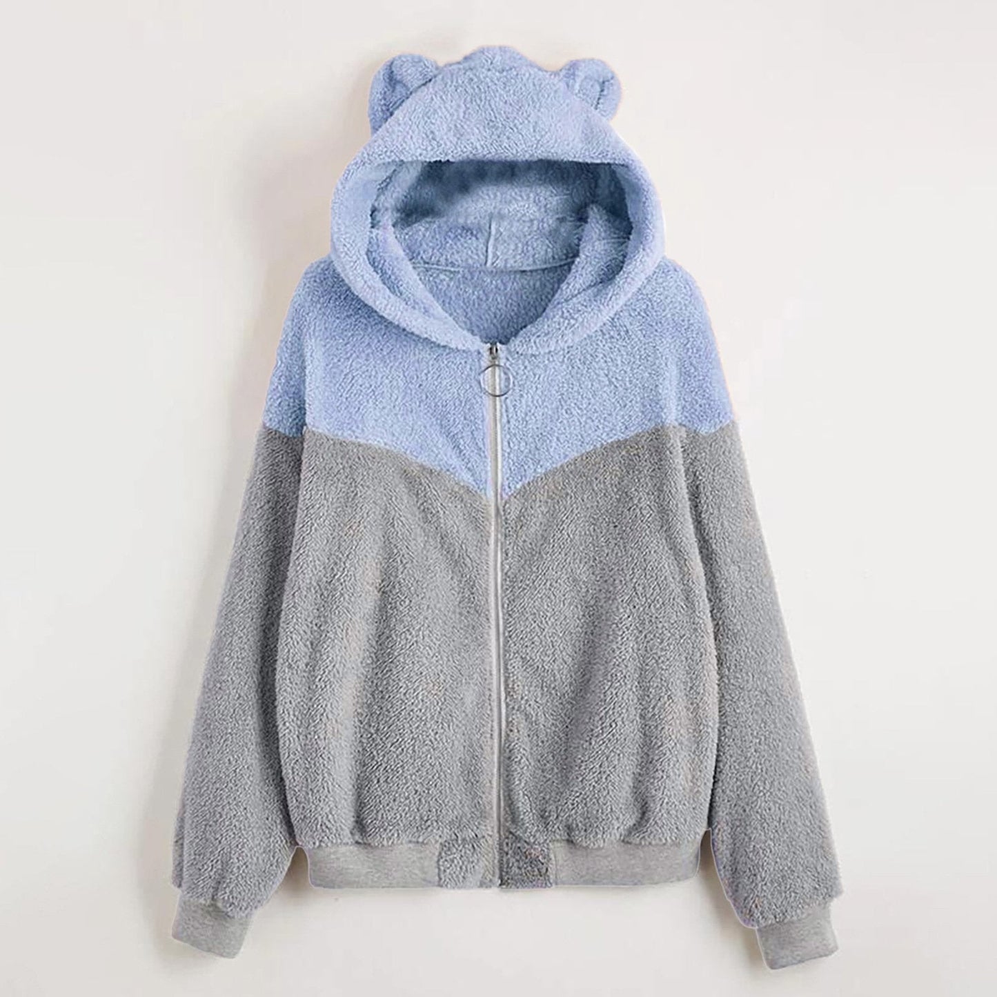 Women Warm Winter Hoodies Zipper Tops-Shirts & Tops-Blue-S-Free Shipping Leatheretro