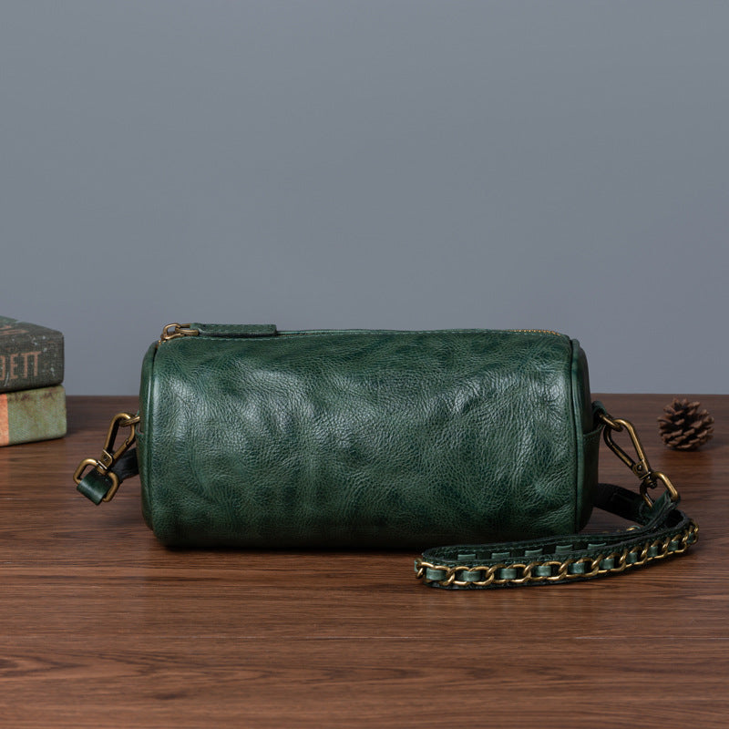 Vintage Leather Bucket Crossbody Bag for Women 2276-Leather Handbags for Women-Red-Free Shipping Leatheretro