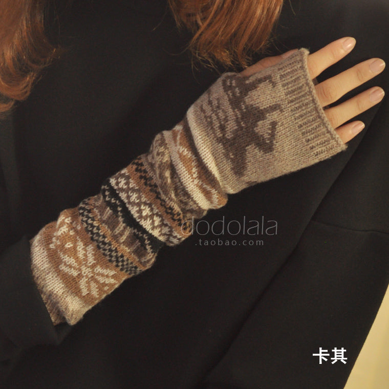 Women Knitted Winter Gloves-Gloves & Mittens-A-One Size-Free Shipping Leatheretro