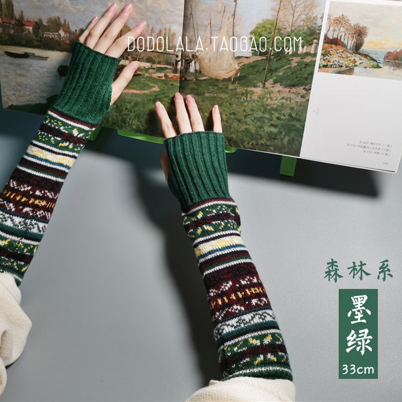 Women Knitted Winter Gloves-Gloves & Mittens-F-One Size-Free Shipping Leatheretro