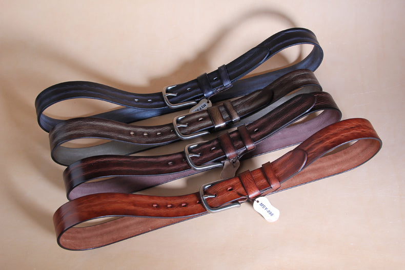 Casual Vintage Leather Belt for Men 5428-Leather Belt-Black-Free Shipping Leatheretro