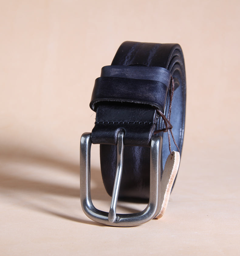 Casual Vintage Leather Belt for Men 5428-Leather Belt-Black-Free Shipping Leatheretro