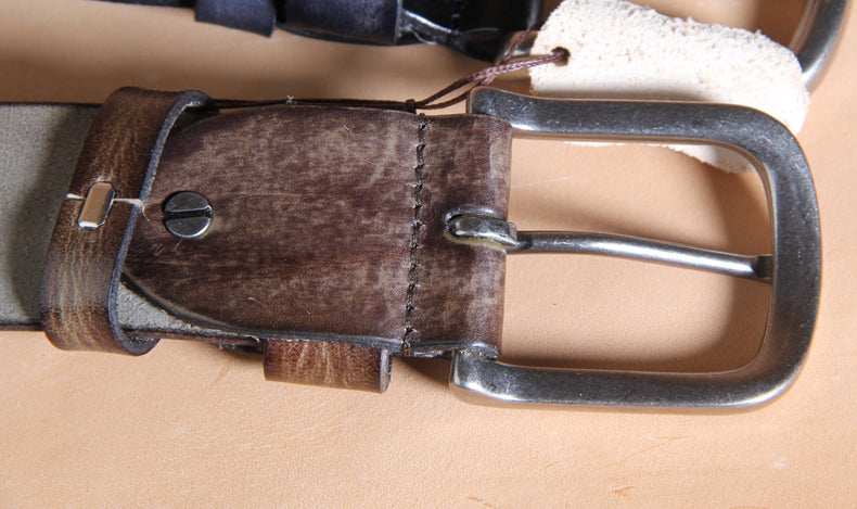 Casual Vintage Leather Belt for Men 5428-Leather Belt-Black-Free Shipping Leatheretro