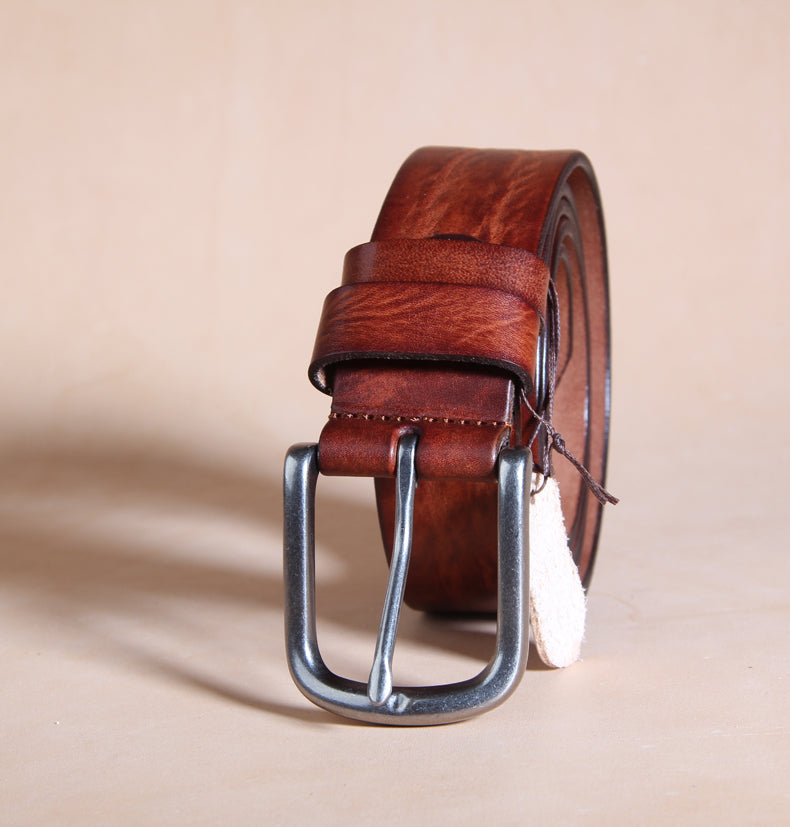 Casual Vintage Leather Belt for Men 5428-Leather Belt-Black-Free Shipping Leatheretro