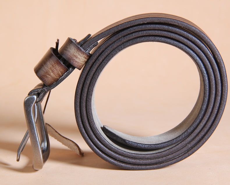 Casual Vintage Leather Belt for Men 5428-Leather Belt-Black-Free Shipping Leatheretro