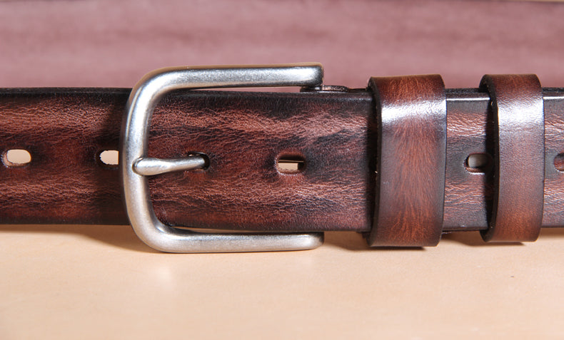 Casual Vintage Leather Belt for Men 5428-Leather Belt-Black-Free Shipping Leatheretro