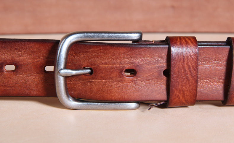 Casual Vintage Leather Belt for Men 5428-Leather Belt-Black-Free Shipping Leatheretro