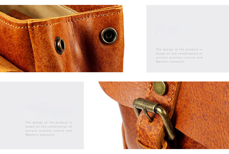 Brown Handmade Leather Retro Backpack P8175-Leather Backpack-Brown-Free Shipping Leatheretro