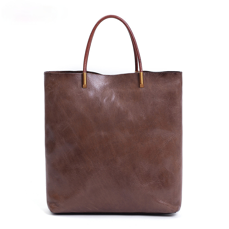 New Women Fashion Leather Shoulder Handbag W8749-Leather Women Bags-Brown-Free Shipping Leatheretro