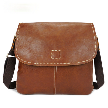 Handmade Oil Wax Leather Crossbody Men's Bag 8069-Leather bags for men-Brown-Free Shipping Leatheretro