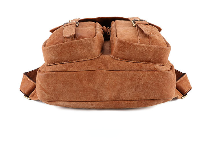 Leisure Vintage Leather Laptop Backpack J6355-Leather Backpack-Polish Brown-Free Shipping Leatheretro