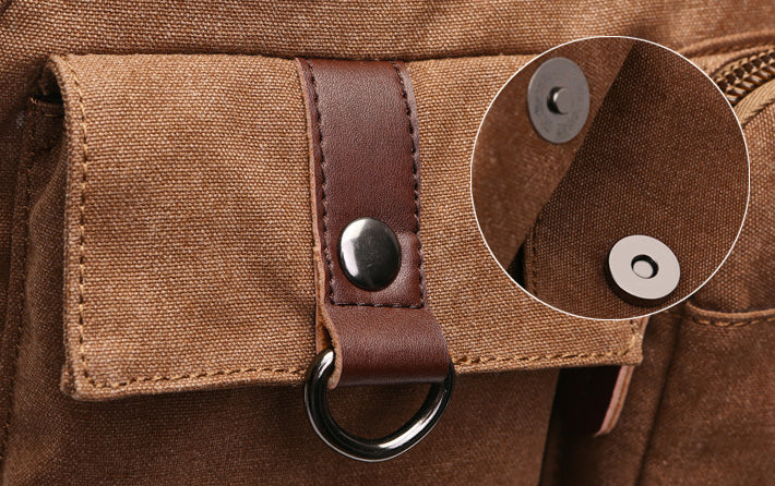 Casual Canvas Travel Student Backpack 8678-Backpacks-Black-Free Shipping Leatheretro