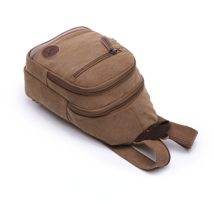 Casual Daily Canvas Backpack for Women and Men 8852-Backpacks-Black-Free Shipping Leatheretro