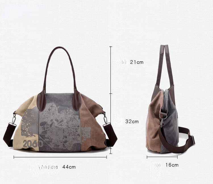 Casual Printed Canvas Crossbody Bags for Women 1219-Duffel Bags-Purple-Free Shipping Leatheretro