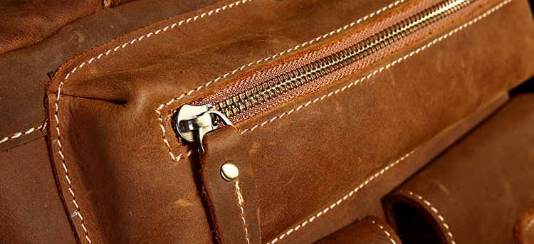 Fashion Vintage Leather Travel Backpack 826-Leather Backpack-Brown-Free Shipping Leatheretro