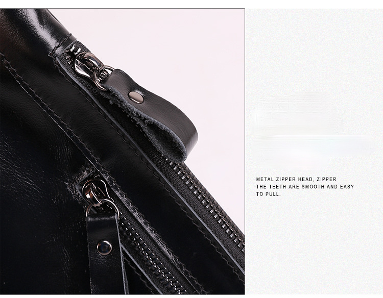 Casual Men's Leather Chest Bag J6420-Leather Chest Bag-Dark Blue-Free Shipping Leatheretro