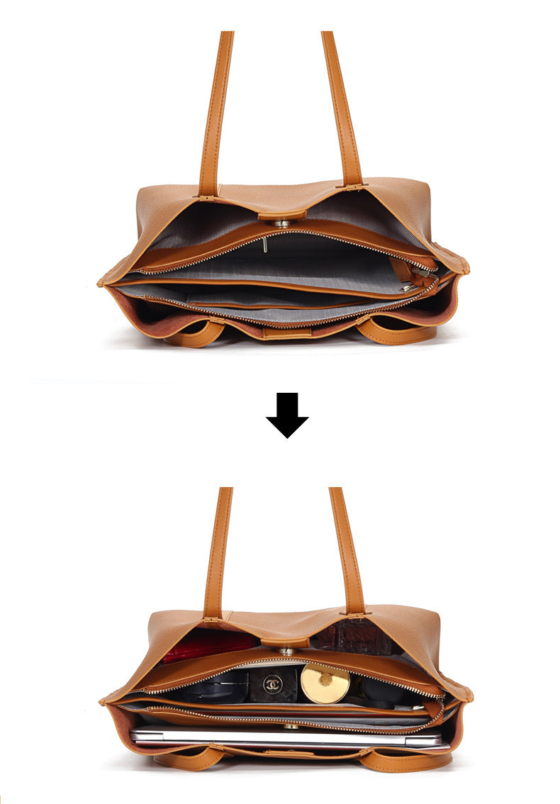 Brown Leather Tote Handbags for Women L2042-Handbags-Brown-Free Shipping Leatheretro