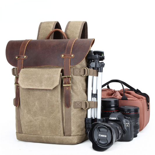 Handmand Canvas Leather Travel Backpack Casual School Daypack Laptop R –  LISABAG