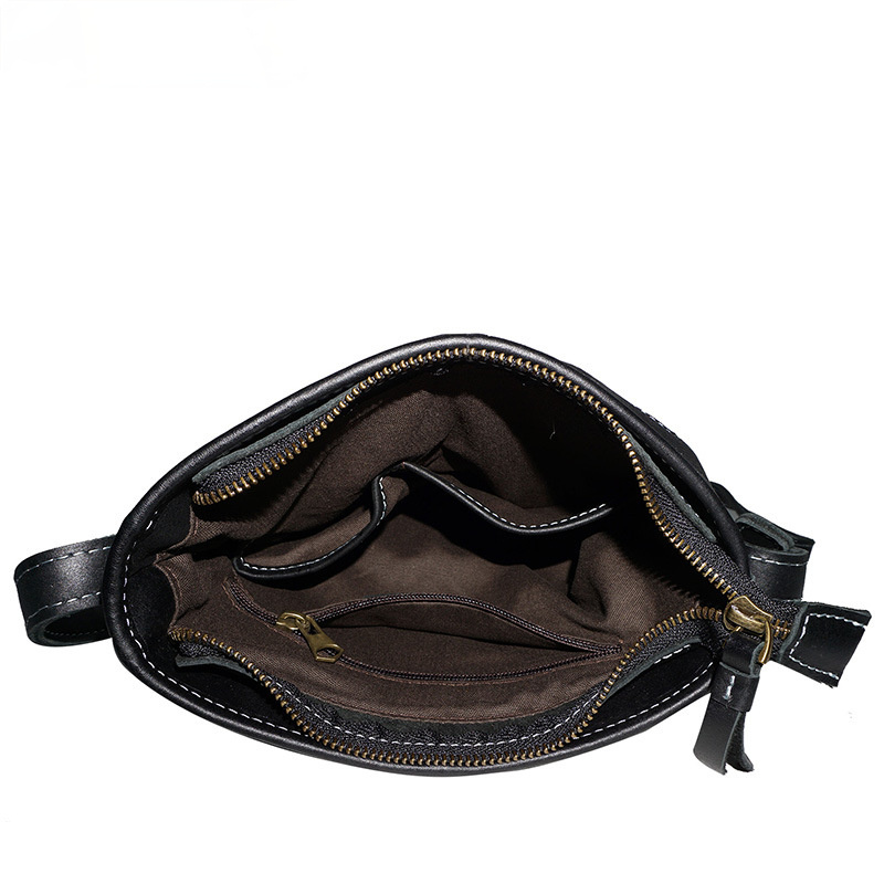 Handmade Leather Bags for Men and Women 8122-Leather Women Bags-Black-Free Shipping Leatheretro