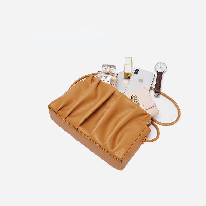 Cowhide Leather Women Shoulder Handbags 7948-Handbags-Black-Free Shipping Leatheretro