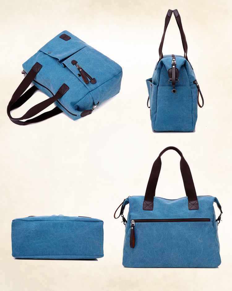 Vintage Large Traveling Crossbody Canvas Bags 1111-Handbags-Khaki-Free Shipping Leatheretro