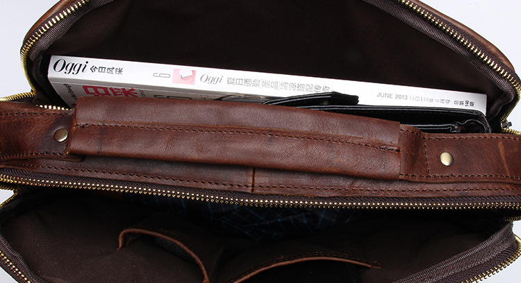 Retro Leather Business Laptop Bags JB207-Leather Briefcase-Coffee-Free Shipping Leatheretro