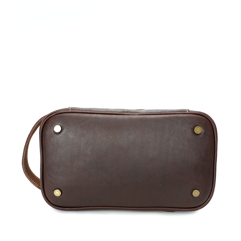 Vintage Leather Toiletry Bags 8120-Leather Toiletry Bag-Black-Free Shipping Leatheretro