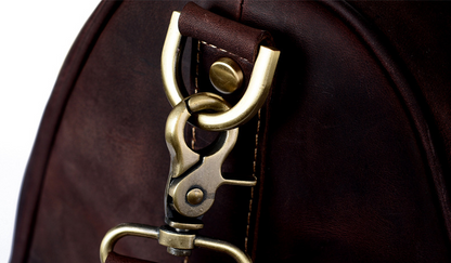 Retro Leather Portable Travel Duffle Bags D-8016-Leather Duffle Bags-Dark Brown-Free Shipping Leatheretro