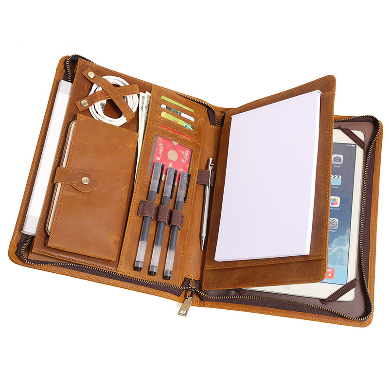 Handmad Leather Pro 10.5" Padfolios Case 2113-Leather Padfolio-Coffee-Free Shipping Leatheretro