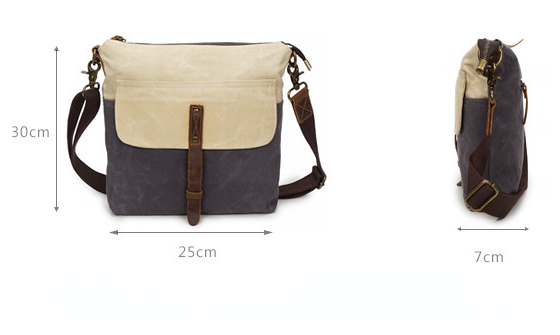 Vintage Men Leather Canvas Waterproof Bags 5186-Leather Canvas Bag-Style 1-Free Shipping Leatheretro