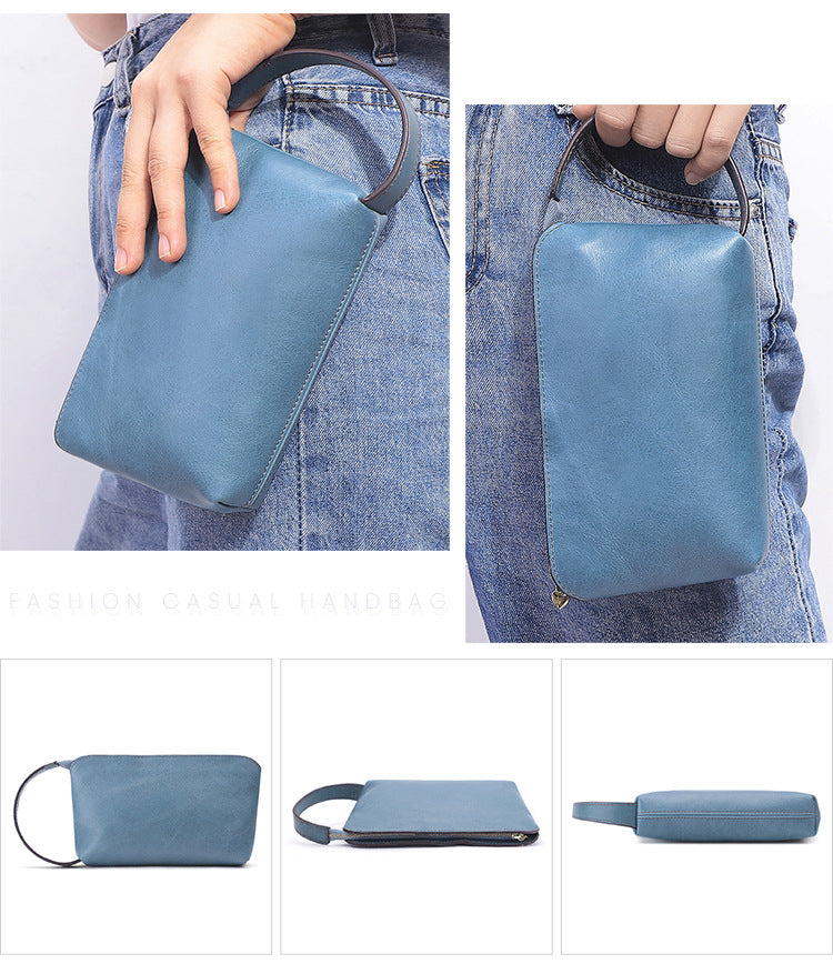 Fashion Leather Storage Bag Cellphone Bag 9380-Handbags, Wallets & Cases-Green-Free Shipping Leatheretro