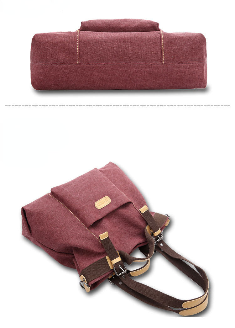 Canvas Large Tote Handbags for Women K995-Handbags-Red-Free Shipping Leatheretro