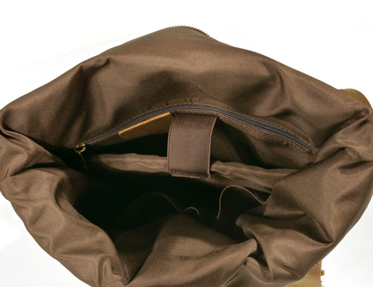 Vintage Waterproof Leather Canvas Backpack C9120-Leather Canvas Backpack-Coffee-Free Shipping Leatheretro