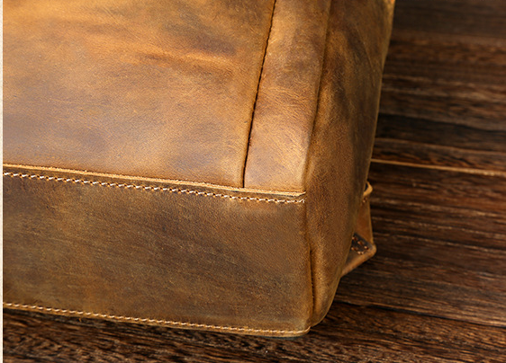 VIntage Leather Laptop Backpack P-8250-Leather Backpack-Dark Brown-Free Shipping Leatheretro