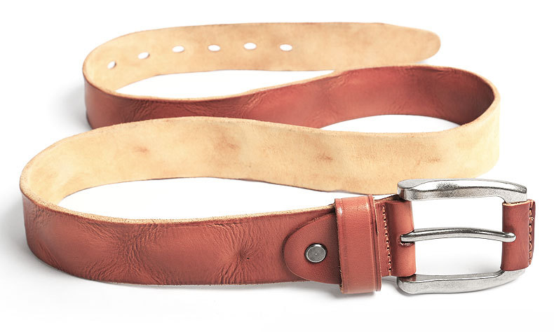 Retro Men's Handmade Leather Casual Belt 15007-Leather Belt-Khaki-Free Shipping Leatheretro