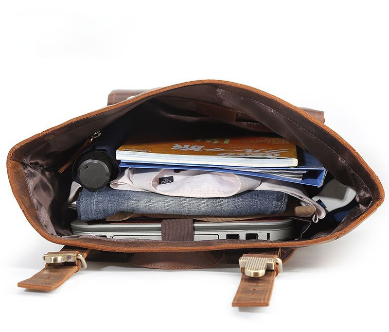 Vintage Large Storage 17" Traveling Backpack C3771-Leatehr Backpack-Dark Brown-Free Shipping Leatheretro