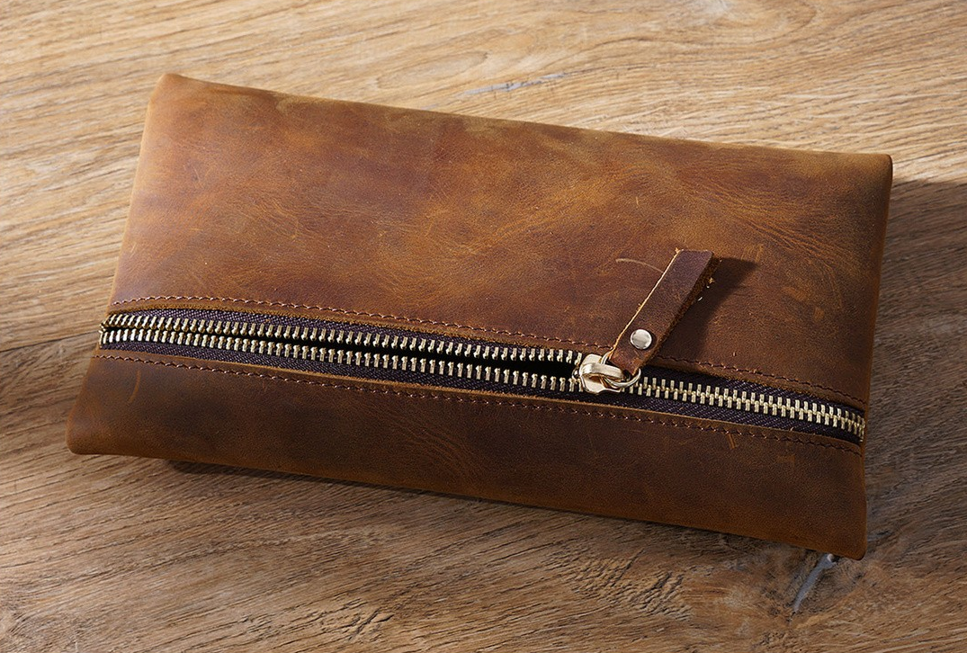 Vintage Large Storage Leather Cases P1080-Leather Cases-Black-Free Shipping Leatheretro