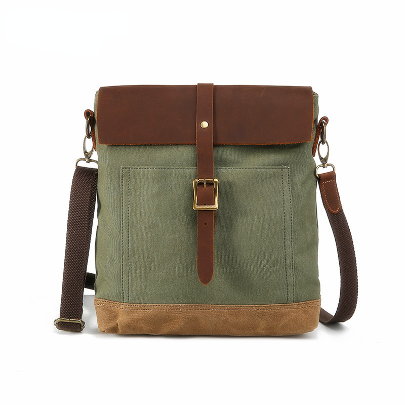 Fashion Canvas Casual Backpack for Men-Handbags-Army Green-Free Shipping Leatheretro