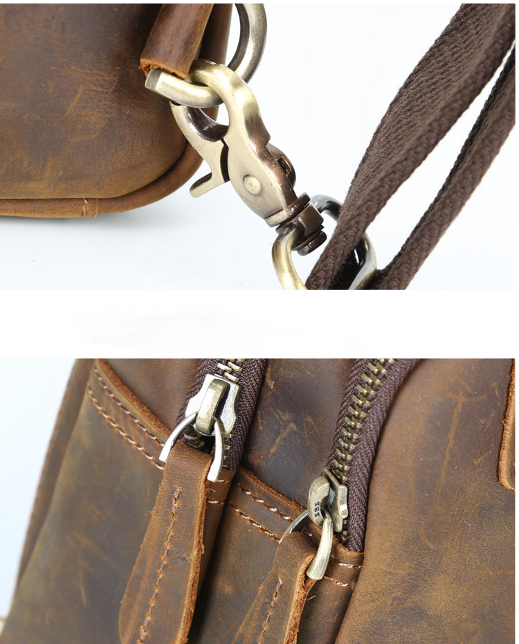 Retro Handmade Leather Chest Bag C8052-Leather bags for men-Brown-Free Shipping Leatheretro